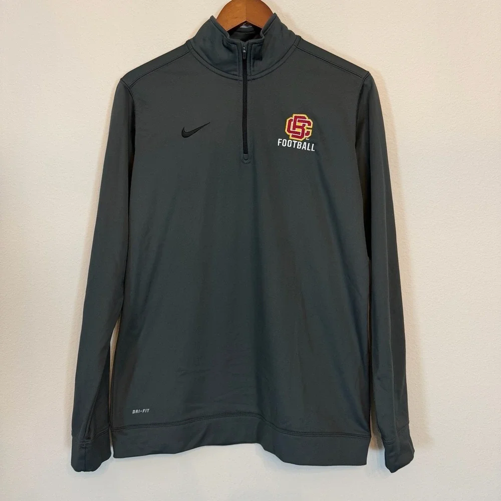 BCU Wildcats Bethune Cookman Sweatshirt‎ Mens Large Gray 1/4 Zip Nike Dri-FIT